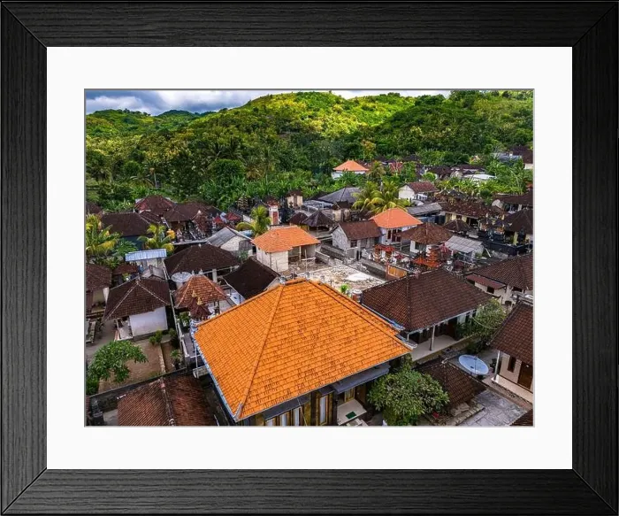 Framed Print : Village of Pejukutan on Nusa Penida Island, in Klungkung Regency, Indonesia Framed Print : Village of Pejukutan on Nusa Penida Island, in Klungkung Regency, Indonesia