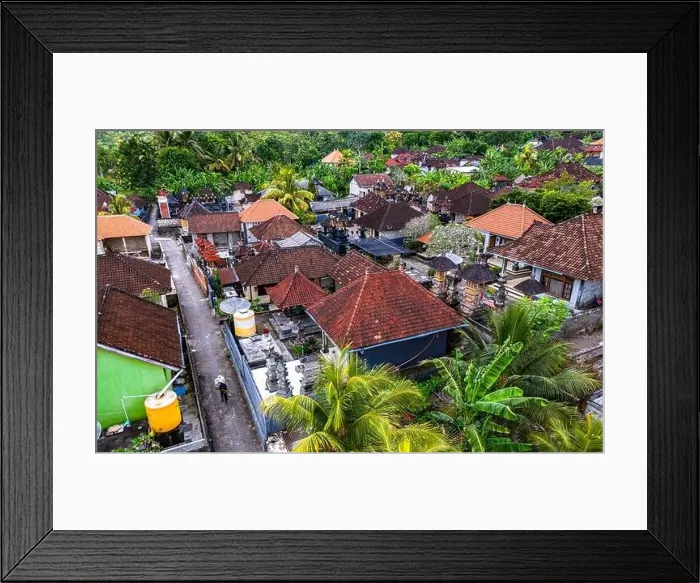 Framed Print : Village of Pejukutan on Nusa Penida Island, in Klungkung Regency, Indonesia Framed Print : Village of Pejukutan on Nusa Penida Island, in Klungkung Regency, Indonesia