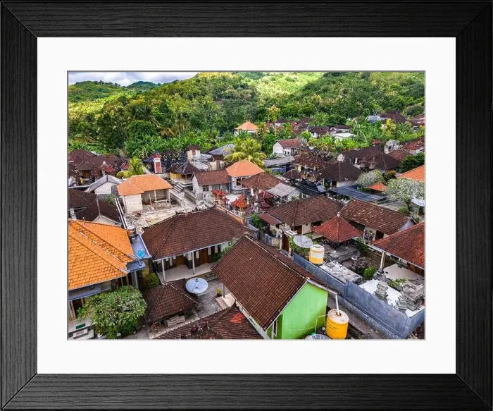 Framed Print : Village of Pejukutan on Nusa Penida Island, in Klungkung Regency, Indonesia Framed Print : Village of Pejukutan on Nusa Penida Island, in Klungkung Regency, Indonesia