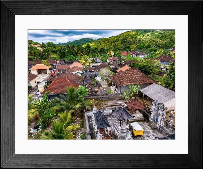 Framed Print : Village of Pejukutan on Nusa Penida Island, in Klungkung Regency, Indonesia Framed Print : Village of Pejukutan on Nusa Penida Island, in Klungkung Regency, Indonesia