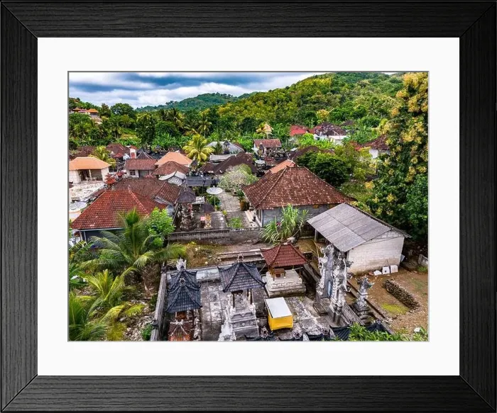 Framed Print : Village of Pejukutan on Nusa Penida Island, in Klungkung Regency, Indonesia Framed Print : Village of Pejukutan on Nusa Penida Island, in Klungkung Regency, Indonesia