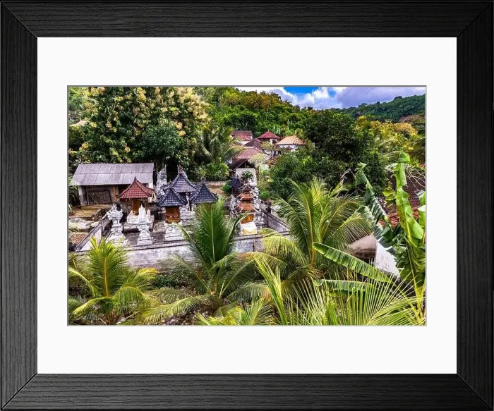 Framed Print : Village of Pejukutan on Nusa Penida Island, in Klungkung Regency, Indonesia Framed Print : Village of Pejukutan on Nusa Penida Island, in Klungkung Regency, Indonesia