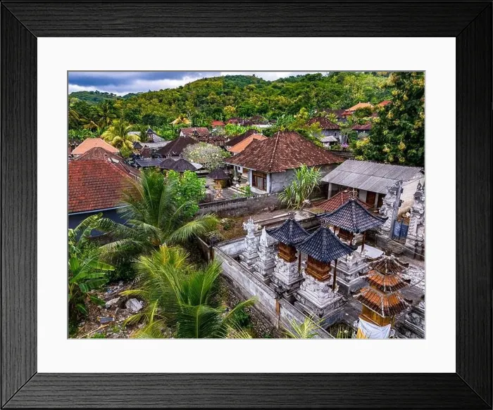 Framed Print : Village of Pejukutan on Nusa Penida Island, in Klungkung Regency, Indonesia Framed Print : Village of Pejukutan on Nusa Penida Island, in Klungkung Regency, Indonesia