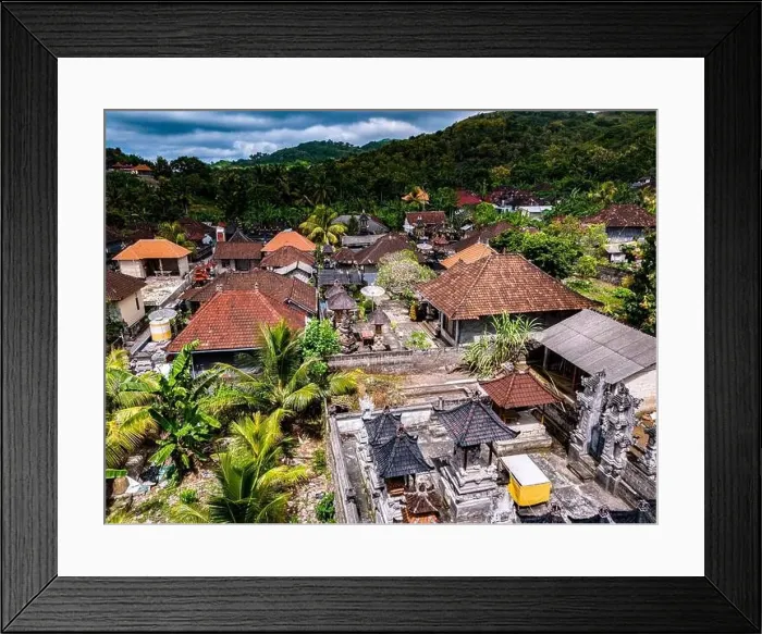 Framed Print : Village of Pejukutan on Nusa Penida Island, in Klungkung Regency, Indonesia Framed Print : Village of Pejukutan on Nusa Penida Island, in Klungkung Regency, Indonesia