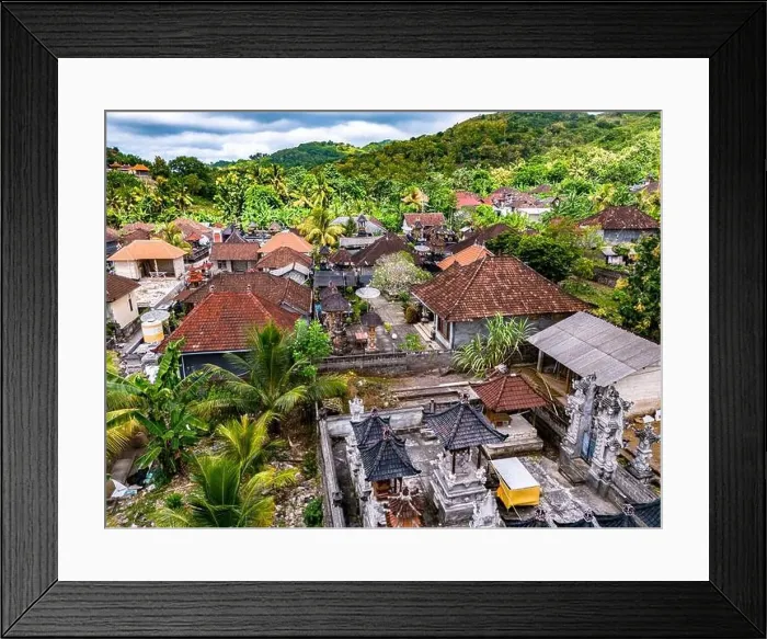Framed Print : Village of Pejukutan on Nusa Penida Island, in Klungkung Regency, Indonesia Framed Print : Village of Pejukutan on Nusa Penida Island, in Klungkung Regency, Indonesia