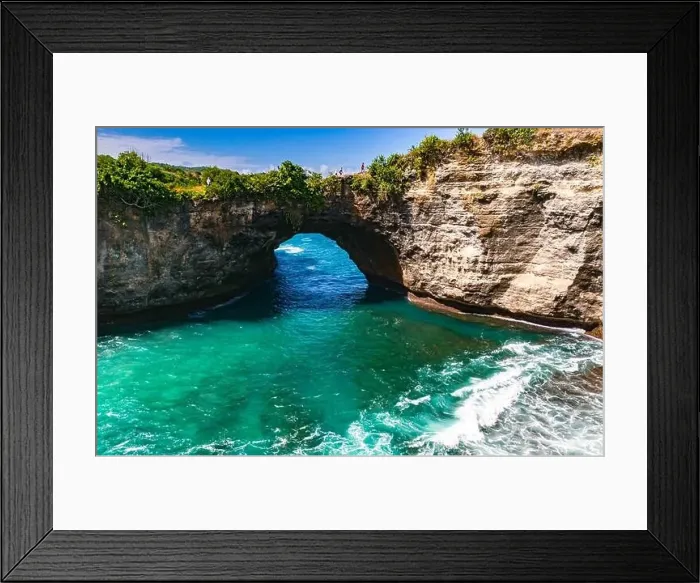 Framed Print : Airview of Broken Beach on Nusa Penida Island, Indonesia Framed Print : Airview of Broken Beach on Nusa Penida Island, Indonesia