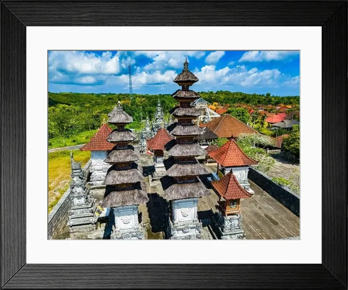 Framed Print : Buddhist temple in a small village in central Nusa Penida, Klungkung Regency, Indonesia Framed Print : Buddhist temple in a small village in central Nusa Penida, Klungkung Regency, Indonesia