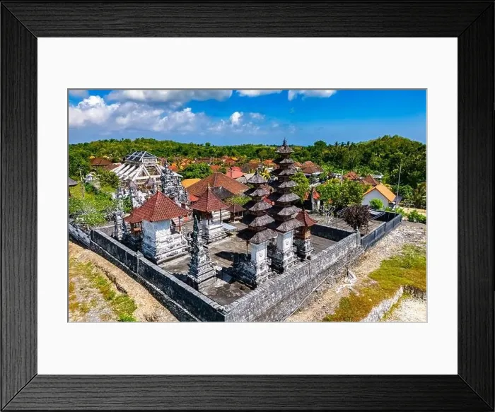 Framed Print : Buddhist temple in a small village in central Nusa Penida, Klungkung Regency, Indonesia Framed Print : Buddhist temple in a small village in central Nusa Penida, Klungkung Regency, Indonesia