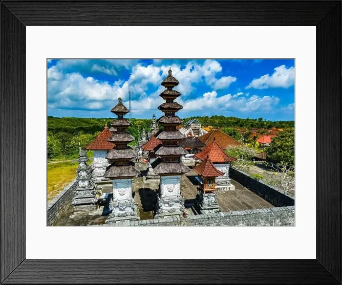 Framed Print : Buddhist temple in a small village in central Nusa Penida, Klungkung Regency, Indonesia Framed Print : Buddhist temple in a small village in central Nusa Penida, Klungkung Regency, Indonesia