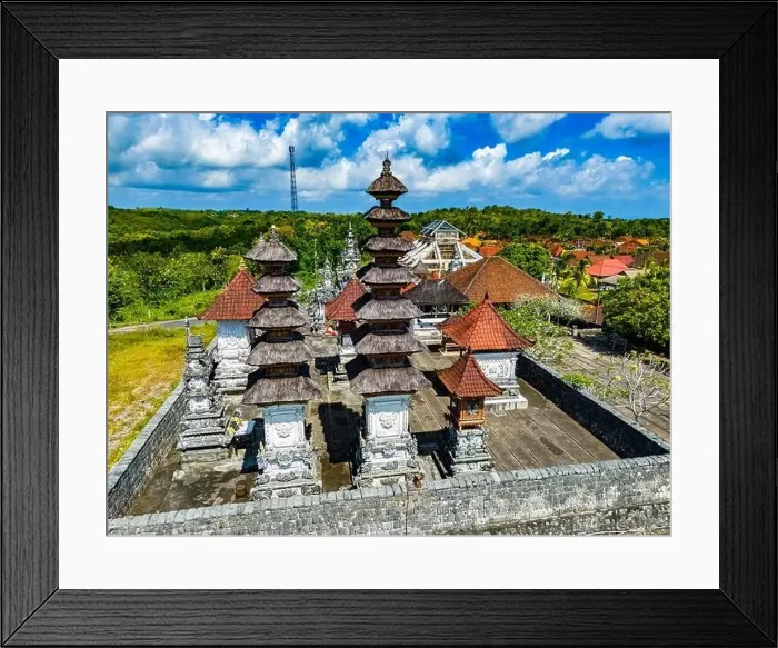 Framed Print : Buddhist temple in a small village in central Nusa Penida, Klungkung Regency, Indonesia Framed Print : Buddhist temple in a small village in central Nusa Penida, Klungkung Regency, Indonesia