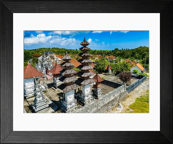 Framed Print : Buddhist temple in a small village in central Nusa Penida, Klungkung Regency, Indonesia Framed Print : Buddhist temple in a small village in central Nusa Penida, Klungkung Regency, Indonesia