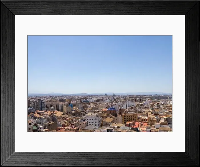 Framed Print : Aerial drone photo of the city centre of the Spanish city of Valencia in the Summer time showing an aerial view of Framed Print : Aerial drone photo of the city centre of the Spanish city of Valencia in the Summer time showing an aerial view of