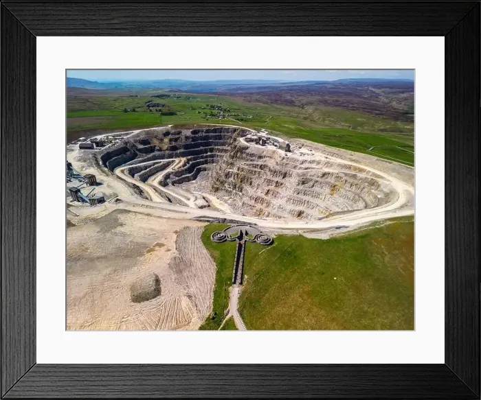 Framed Print : The expansive Coldstones Cut quarry in the Yorkshire Dales reveals a unique topography shaped by mining activity Framed Print : The expansive Coldstones Cut quarry in the Yorkshire Dales reveals a unique topography shaped by mining activity