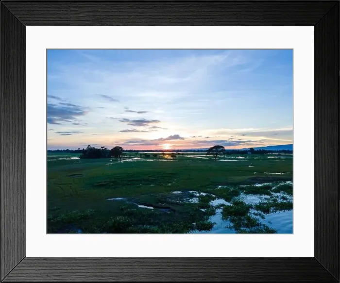 Framed Print : Tourism in Bangladesh. Sunset Landscape in Sunamganj, Sylhet, Bangladesh Framed Print : Tourism in Bangladesh. Sunset Landscape in Sunamganj, Sylhet, Bangladesh