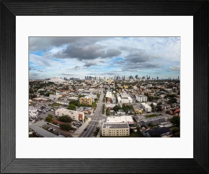 Framed Print : Miami city skyline from little Havanah, Florida, USA. January 4, 2024 Framed Print : Miami city skyline from little Havanah, Florida, USA. January 4, 2024