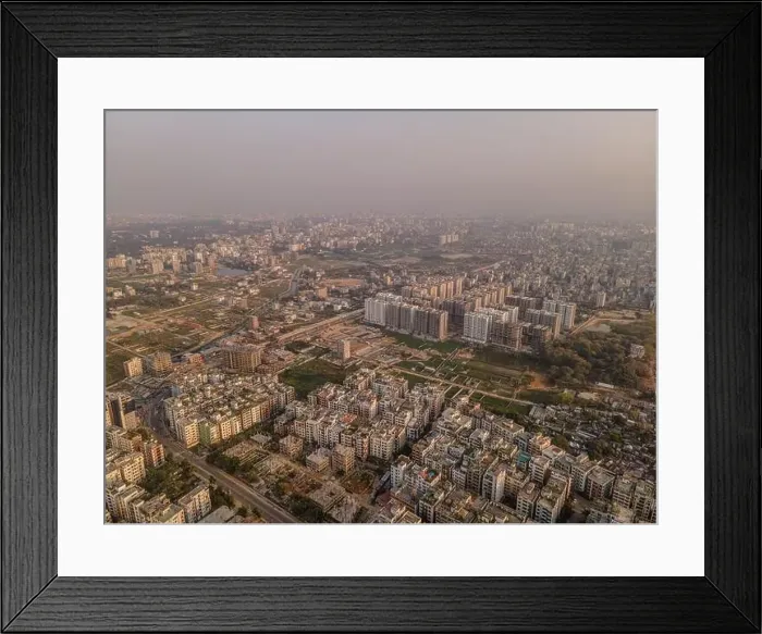 Framed Print : Panoramic Aerial View of Dhaka City - Vibrant Urban Landscape of Bangladesh Framed Print : Panoramic Aerial View of Dhaka City - Vibrant Urban Landscape of Bangladesh
