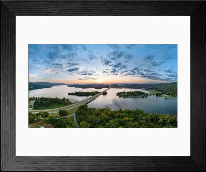 Framed Print : Aerial view above I-24 Rest Area. Jasper, Tennessee. Tennessee River, Marion County Park, USA. August 19, 2023 Framed Print : Aerial view above I-24 Rest Area. Jasper, Tennessee. Tennessee River, Marion County Park, USA. August 19, 2023