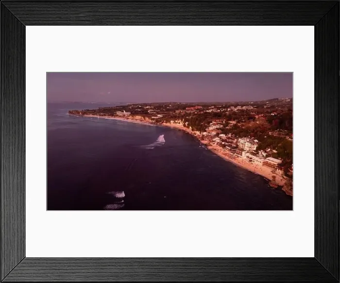Framed Print : Coastline landscape with Bingin beach in the twilight evening Framed Print : Coastline landscape with Bingin beach in the twilight evening