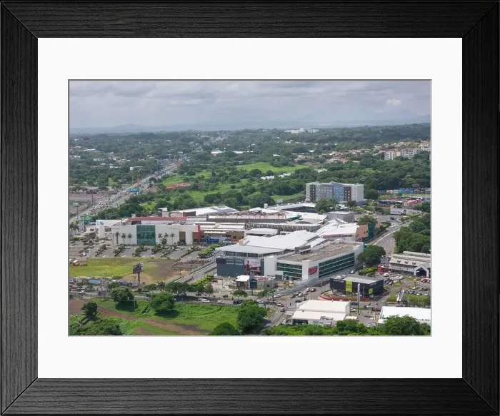Framed Print : Managua, Nicaragua - August 16, 2024: Galerias shopping in Managua city aerial drone view Framed Print : Managua, Nicaragua - August 16, 2024: Galerias shopping in Managua city aerial drone view