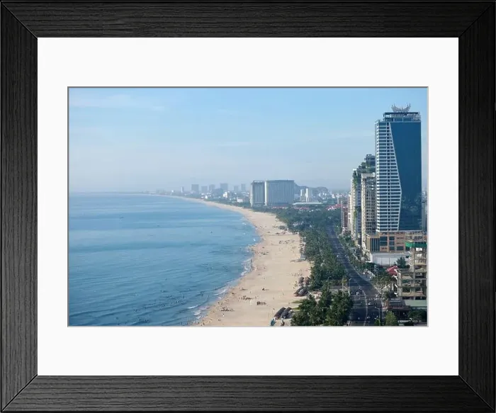Framed Print : Da Nang, Vietnam July 4 2024: my khe beach and hotel is built near the beac in Da Nang Framed Print : Da Nang, Vietnam July 4 2024: my khe beach and hotel is built near the beac in Da Nang
