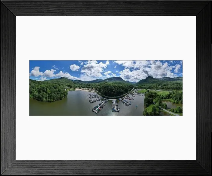 Framed Print : Boats docked and puffy clouds in North Carolina Framed Print : Boats docked and puffy clouds in North Carolina
