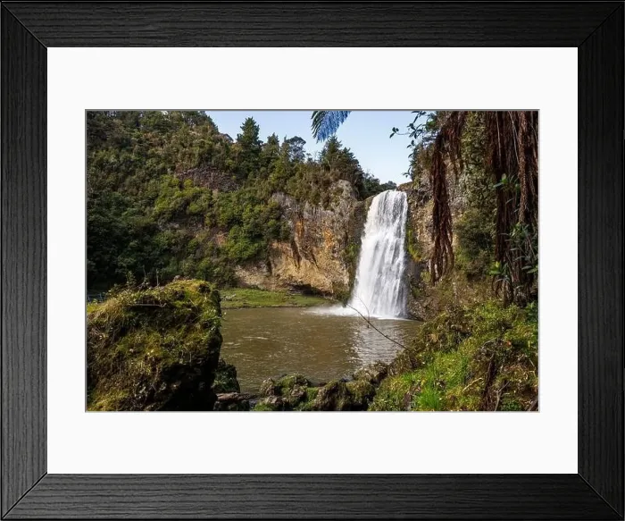 Framed Print : A shot of a waterfall called Hunua falls which is located in Auckland New Zealand