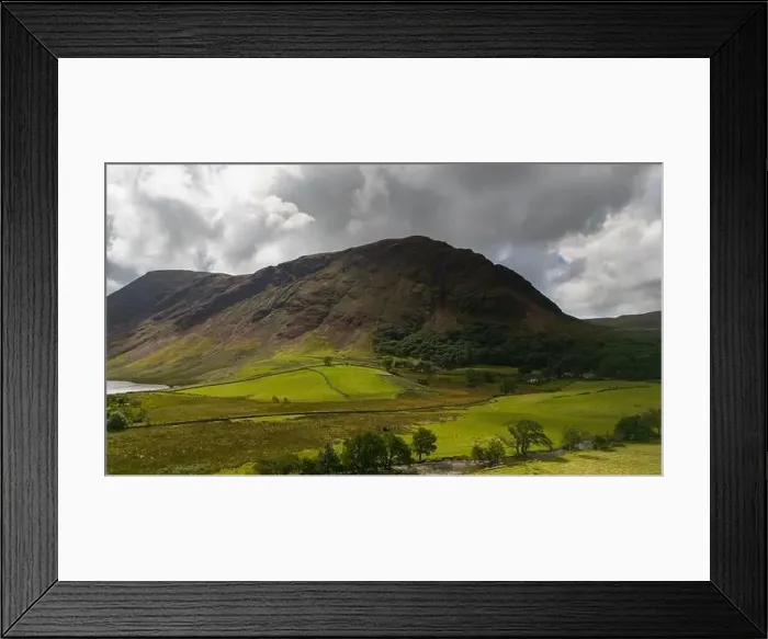 Framed Print : Drone Aerial Footage of Crummock Water around Buttermere in the Lake District using a DJI mini 4 pro