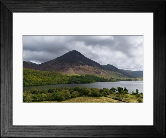 Framed Print : Drone Aerial Footage of Crummock Water around Buttermere in the Lake District using a DJI mini 4 pro