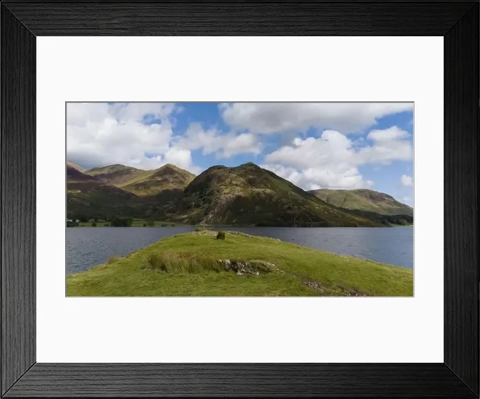 Framed Print : Drone Aerial Footage of Crummock Water around Buttermere in the Lake District using a DJI mini 4 pro