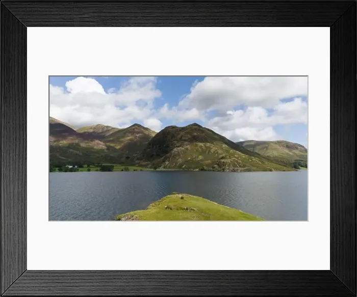 Framed Print : Drone Aerial Footage of Crummock Water around Buttermere in the Lake District using a DJI mini 4 pro