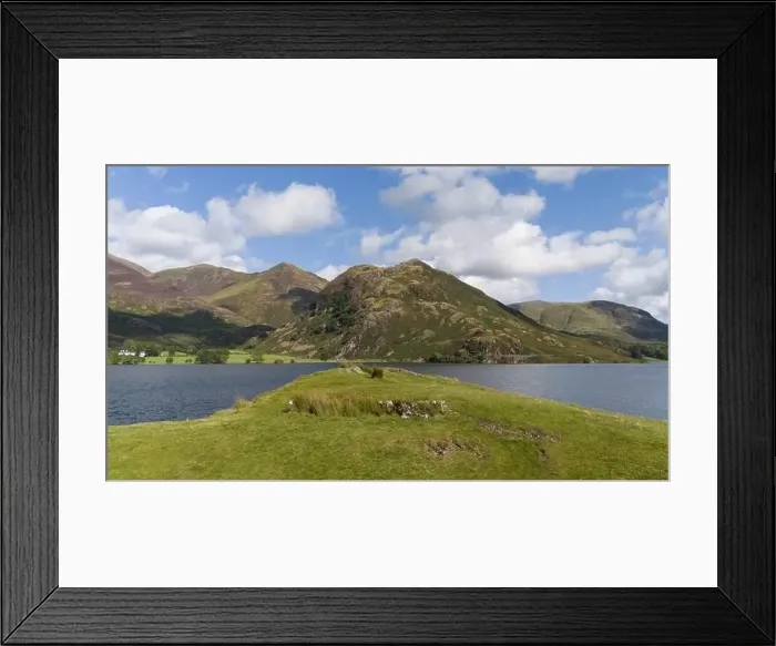 Framed Print : Drone Aerial Footage of Crummock Water around Buttermere in the Lake District using a DJI mini 4 pro