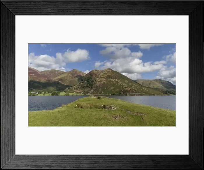 Framed Print : Drone Aerial Footage of Crummock Water around Buttermere in the Lake District using a DJI mini 4 pro