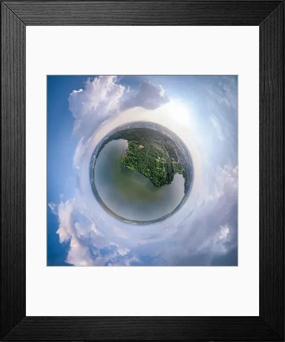 Framed Print : Big lake system in bright sun light Framed Print : Big lake system in bright sun light