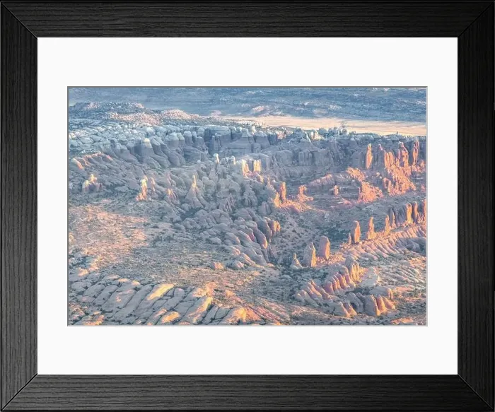 Framed Print : Aerial view on the landscape of the Arches National Park, Utah Framed Print : Aerial view on the landscape of the Arches National Park, Utah