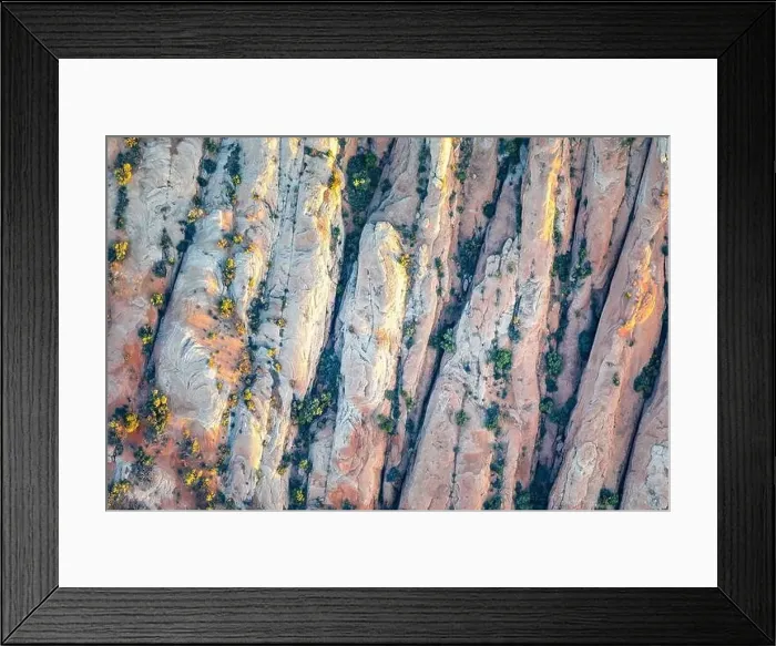 Framed Print : Aerial view on the structures of the Arches National Park, Utah Framed Print : Aerial view on the structures of the Arches National Park, Utah