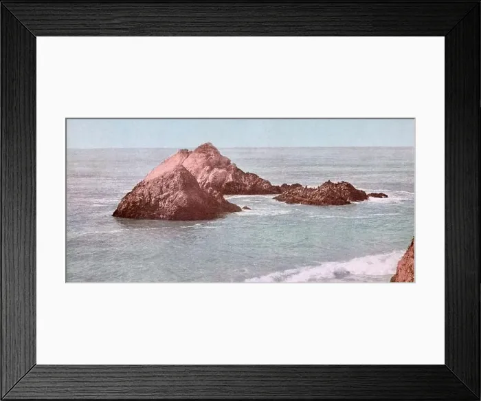 Framed Print : Seal Rocks from Cliff House, San Francisco, California 1901 Framed Print : Seal Rocks from Cliff House, San Francisco, California 1901