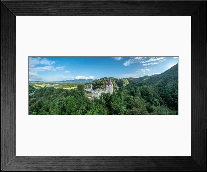 Framed Print : Aerial panoramic view of Zovnek castle Framed Print : Aerial panoramic view of Zovnek castle