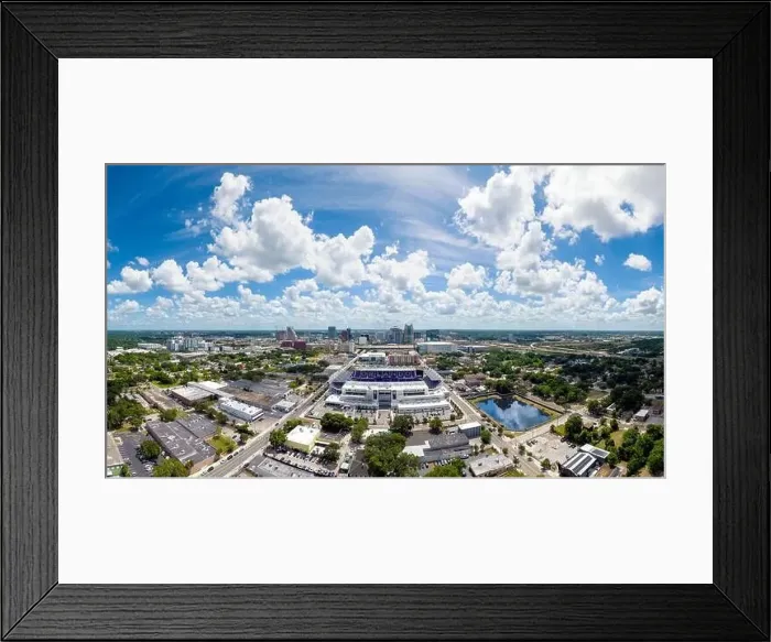 Framed Print : Aerial wide panoramic view of downtown Orlando, Florida, USA. May 2, 2022 Framed Print : Aerial wide panoramic view of downtown Orlando, Florida, USA. May 2, 2022