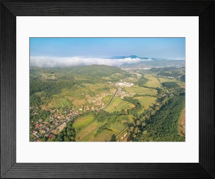Framed Print : Aerial view of Apuseni Mountains in Romania Framed Print : Aerial view of Apuseni Mountains in Romania