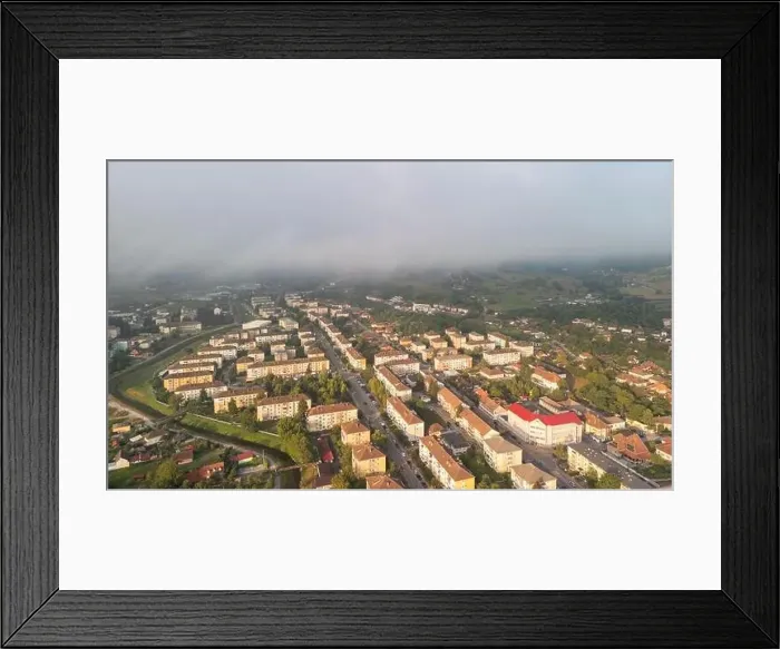 Framed Print : Aerial view of Brad town in Romania Framed Print : Aerial view of Brad town in Romania