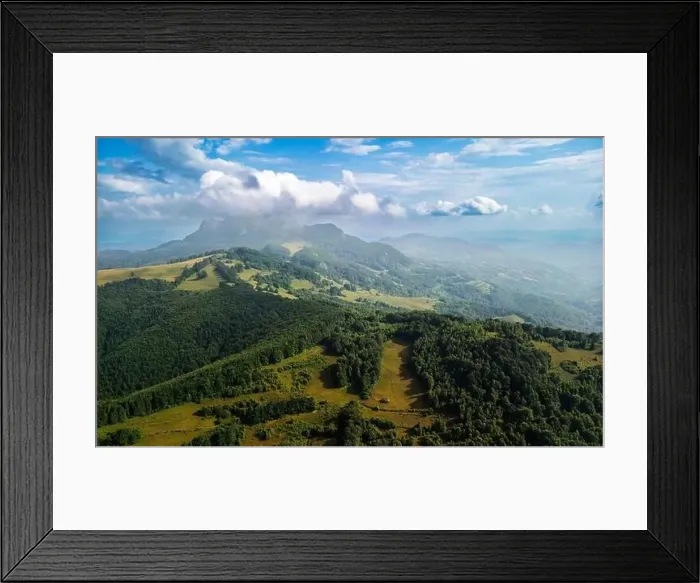 Framed Print : Aerial view of Apuseni Mountains in Romania Framed Print : Aerial view of Apuseni Mountains in Romania