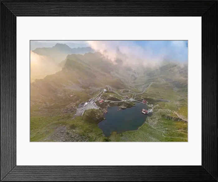 Framed Print : Fagaras Mountain, Romania, in summer, aerial view Framed Print : Fagaras Mountain, Romania, in summer, aerial view