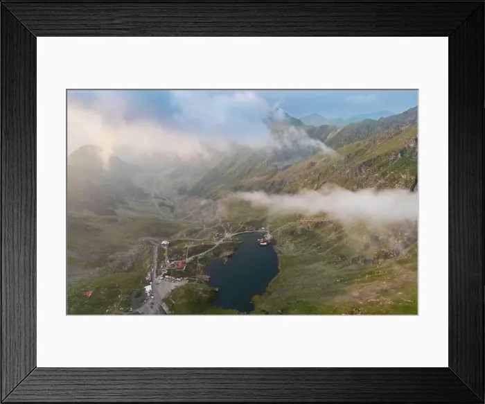 Framed Print : Fagaras Mountain, Romania, in summer, aerial view Framed Print : Fagaras Mountain, Romania, in summer, aerial view