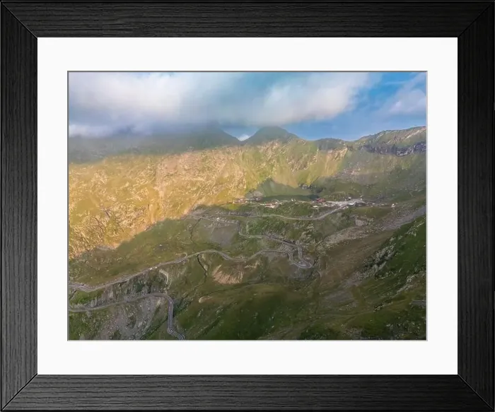 Framed Print : Fagaras Mountain, Romania, in summer, aerial view Framed Print : Fagaras Mountain, Romania, in summer, aerial view