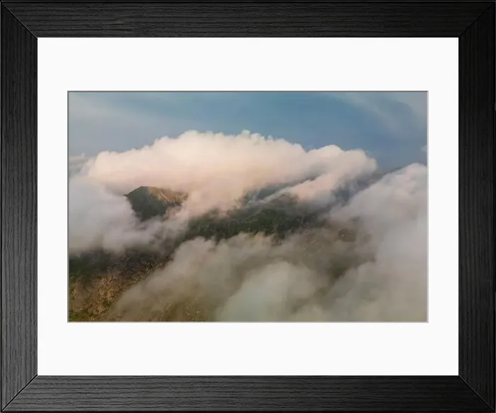 Framed Print : Fagaras Mountain, Romania, in summer, aerial view Framed Print : Fagaras Mountain, Romania, in summer, aerial view