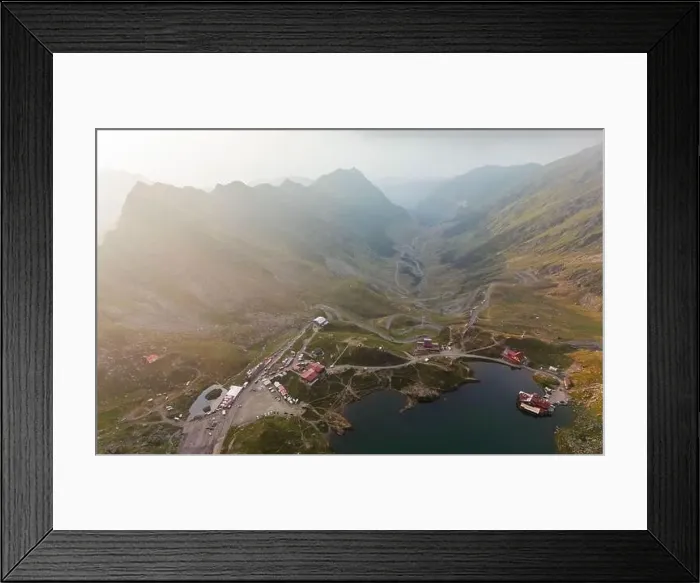 Framed Print : Fagaras Mountain, Romania, in summer, aerial view Framed Print : Fagaras Mountain, Romania, in summer, aerial view