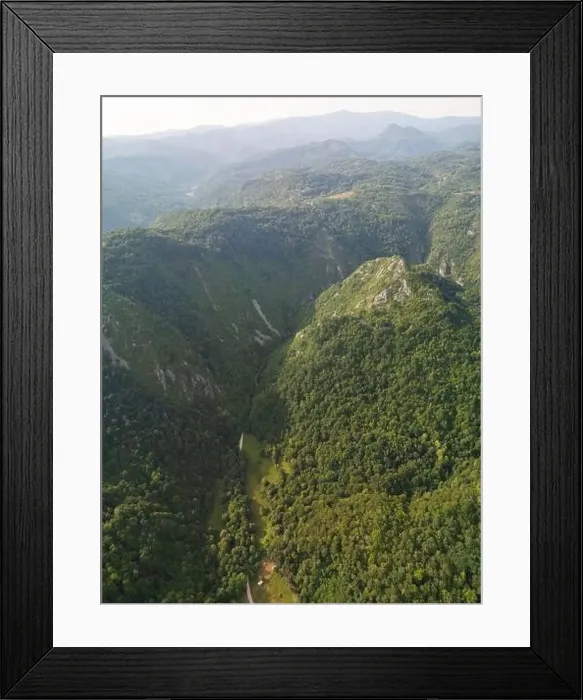 Framed Print : Aerial view of Apuseni Mountains in Romania Framed Print : Aerial view of Apuseni Mountains in Romania