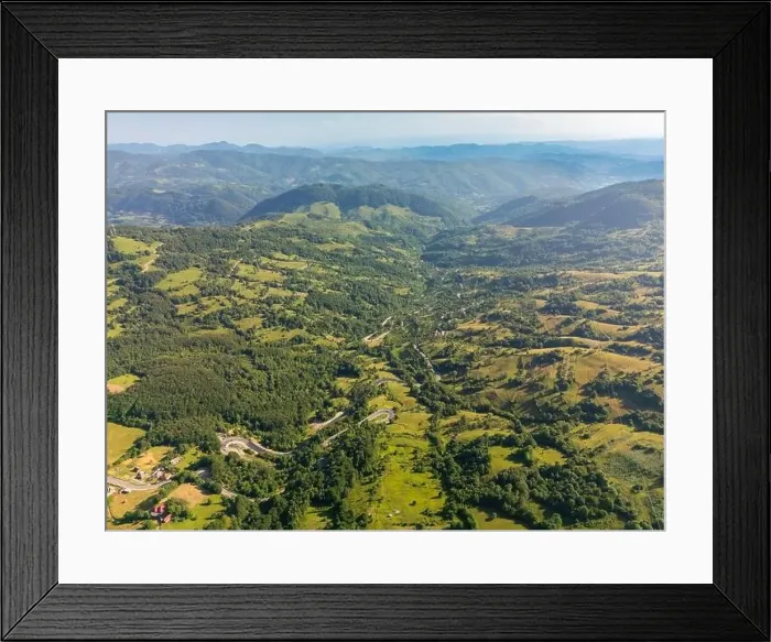 Framed Print : Aerial view of Apuseni Mountains in Romania Framed Print : Aerial view of Apuseni Mountains in Romania