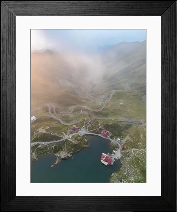 Framed Print : Fagaras Mountain, Romania, in summer, aerial view Framed Print : Fagaras Mountain, Romania, in summer, aerial view