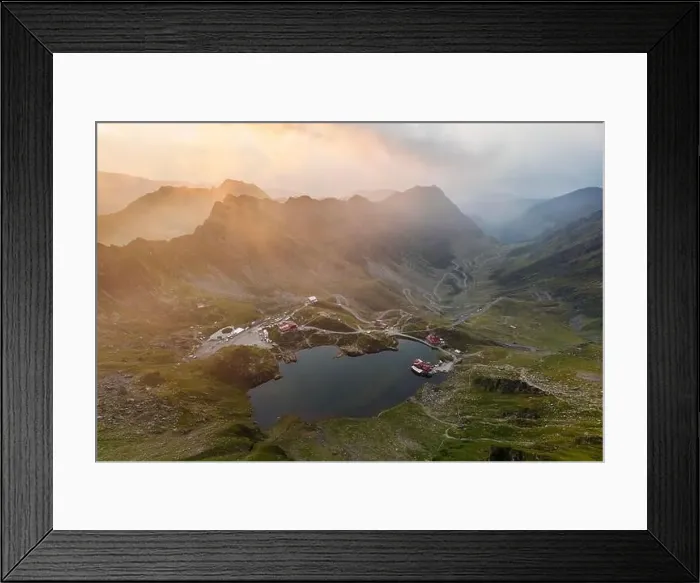Framed Print : Fagaras Mountain, Romania, in summer, aerial view Framed Print : Fagaras Mountain, Romania, in summer, aerial view